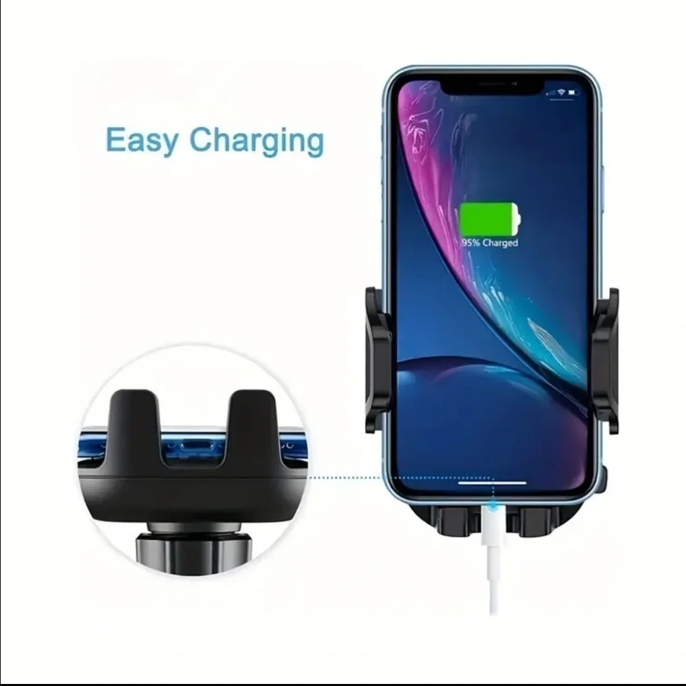 Universal Car Phone Mount Holder – Adjustable Dashboard or Air Vent Stand